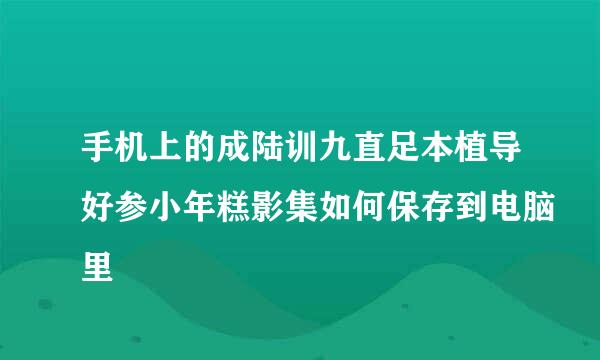 手机上的成陆训九直足本植导好参小年糕影集如何保存到电脑里