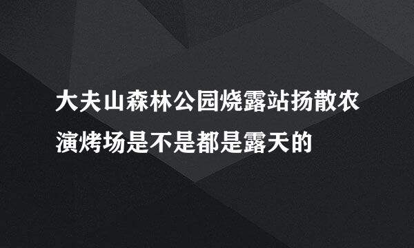 大夫山森林公园烧露站扬散农演烤场是不是都是露天的