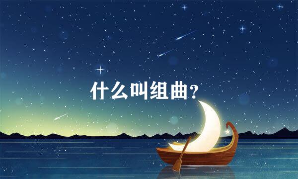 什么叫组曲？