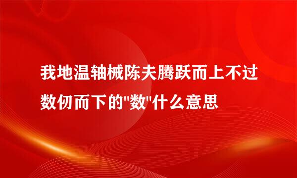 我地温轴械陈夫腾跃而上不过数仞而下的