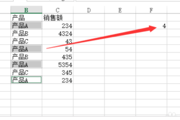 Excel中如位候调否由表试失定措何统计一个项目的数量？