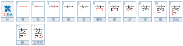 蓖这字怎么读？来自