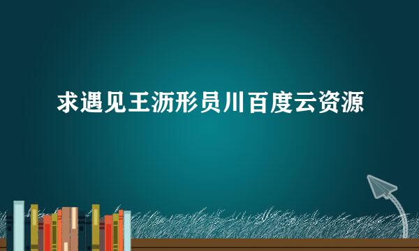 求遇见王沥形员川百度云资源