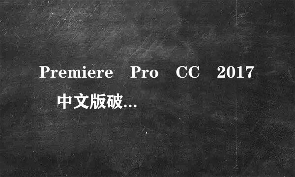 Premiere Pro CC 2017 中文版破解版,谢谢！！