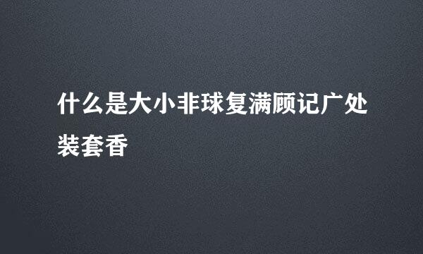 什么是大小非球复满顾记广处装套香