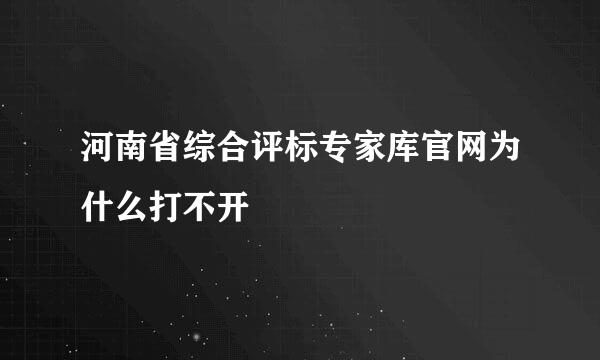 河南省综合评标专家库官网为什么打不开