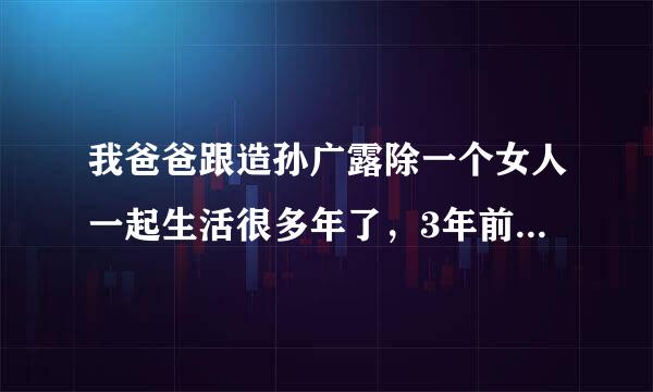 我爸爸跟造孙广露除一个女人一起生活很多年了，3年前他们就正大光明的住在一起了，还生了两个小孩，这些我都知道，我