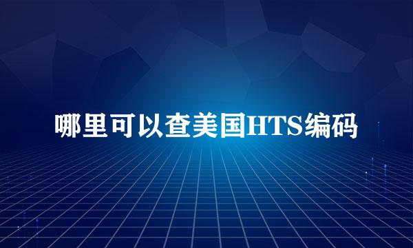 哪里可以查美国HTS编码