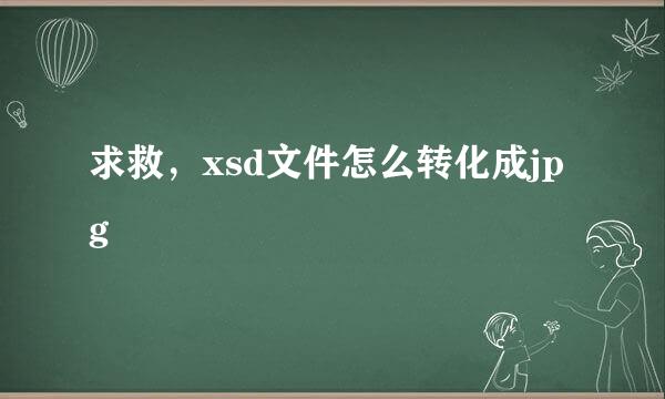 求救，xsd文件怎么转化成jpg