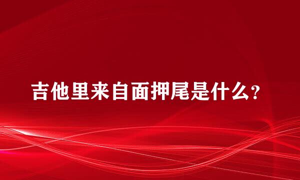 吉他里来自面押尾是什么？