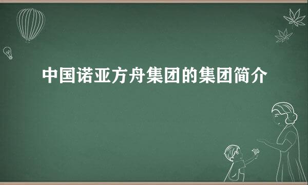 中国诺亚方舟集团的集团简介