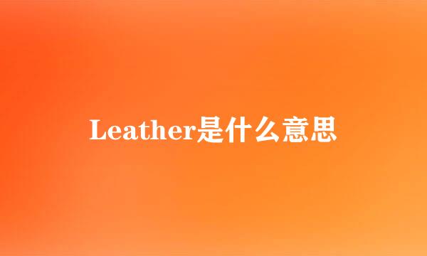 Leather是什么意思