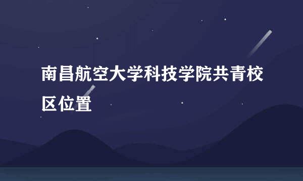 南昌航空大学科技学院共青校区位置