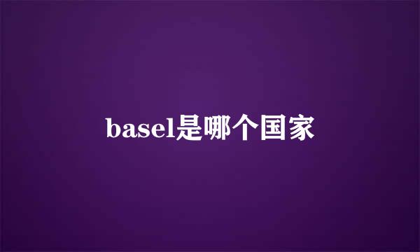 basel是哪个国家