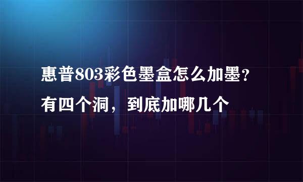 惠普803彩色墨盒怎么加墨？有四个洞，到底加哪几个