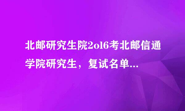 北邮研究生院2ol6考北邮信通学院研究生，复试名单中有，但没有联系好导师，还有必要去参加复试吗