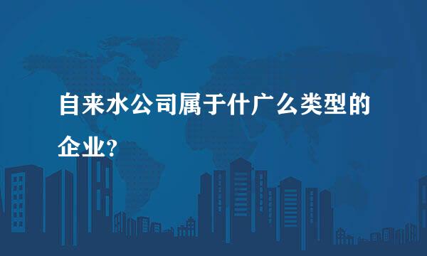 自来水公司属于什广么类型的企业？