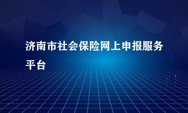 济南市社会保险网上申报服务平台