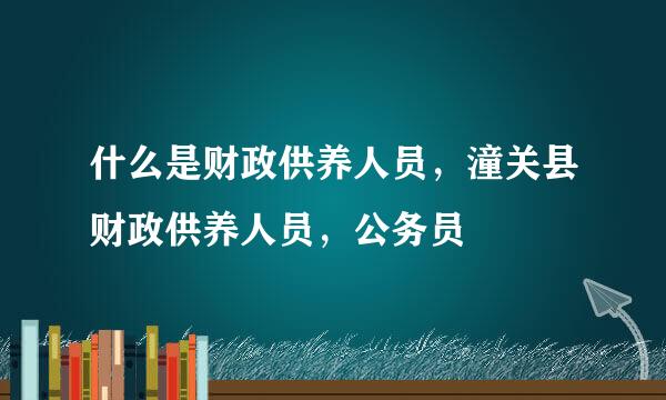 什么是财政供养人员，潼关县财政供养人员，公务员