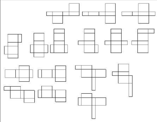 长方体展来自开图有几种？口诀是什么？