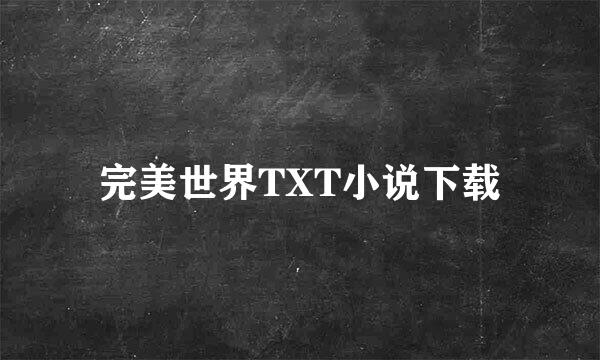 完美世界TXT小说下载