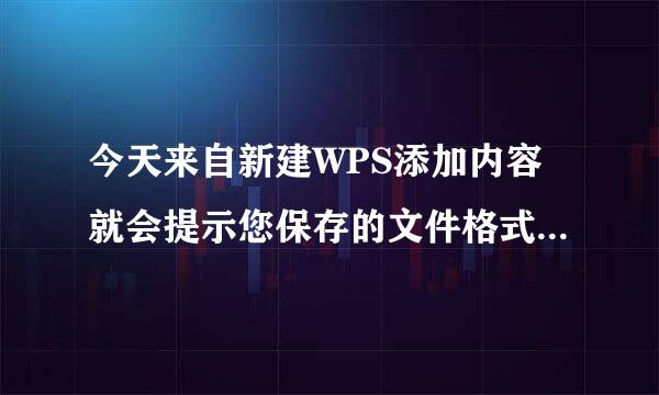 今天来自新建WPS添加内容就会提示您保存的文件格式可能包含有不兼容的功能，是否铁倍态保持工作薄的这种格式