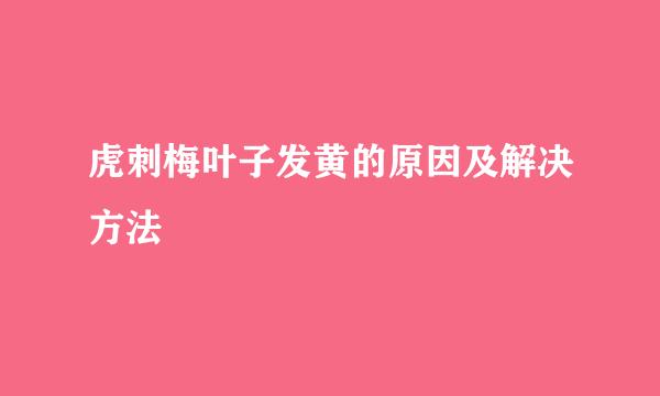 虎刺梅叶子发黄的原因及解决方法