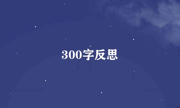 300字反思