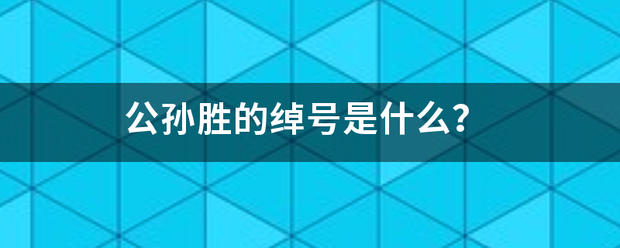 公孙来自胜的绰号是什么？