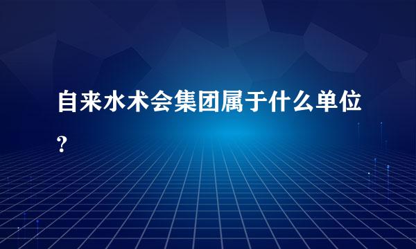 自来水术会集团属于什么单位？