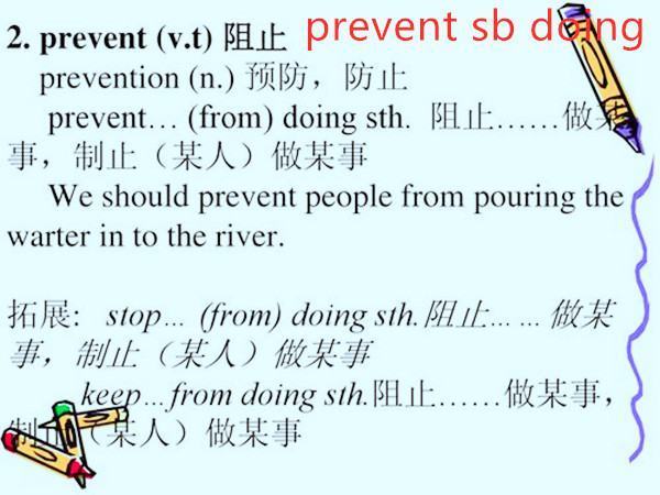 prevent sb doing sth和prevent sb from doing sth区别是什么