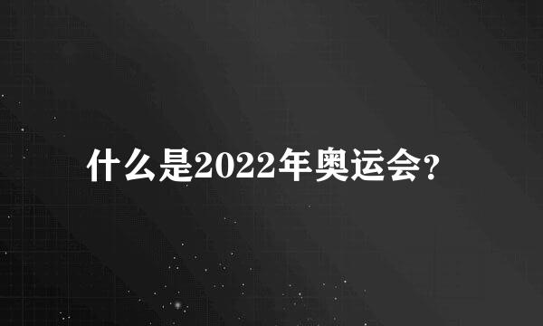 什么是2022年奥运会？