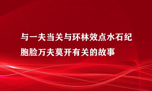 与一夫当关与环林效点水石纪胞脸万夫莫开有关的故事