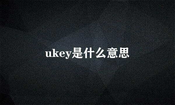 ukey是什么意思