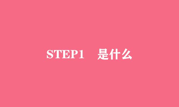 STEP1 是什么