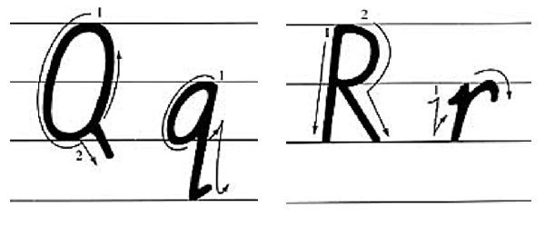 26个大小写字母用四线三格怎么写