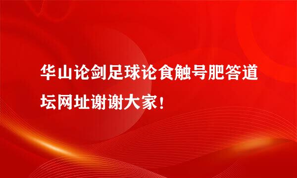 华山论剑足球论食触号肥答道坛网址谢谢大家！