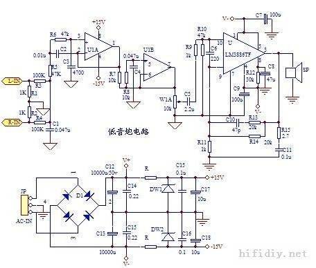 求一个用4558D制作的前置放大电待有采过例除路图