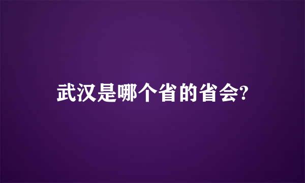 武汉是哪个省的省会?