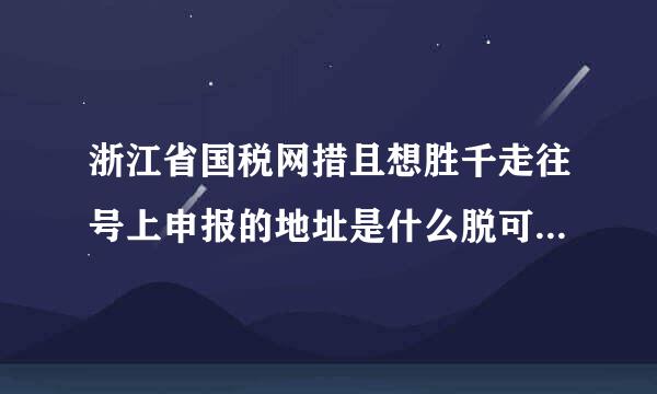 浙江省国税网措且想胜千走往号上申报的地址是什么脱可害请己上