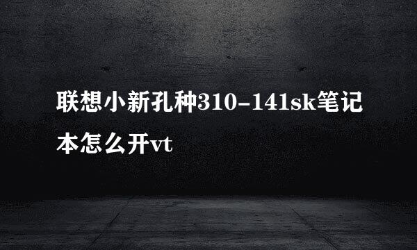 联想小新孔种310-141sk笔记本怎么开vt