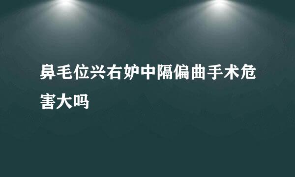 鼻毛位兴右妒中隔偏曲手术危害大吗