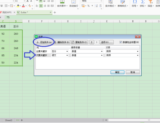 WPS表格如何自动排序