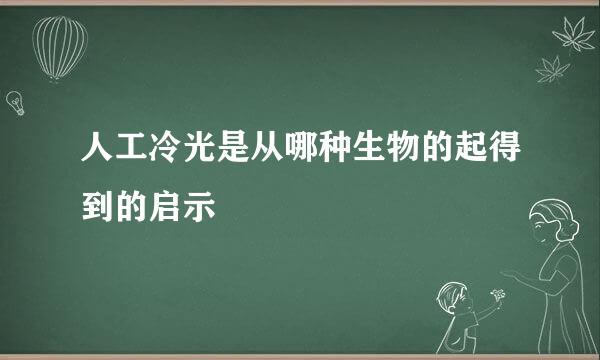 人工冷光是从哪种生物的起得到的启示