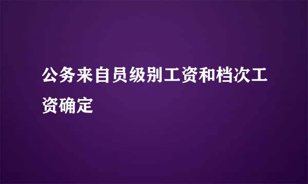 公务来自员级别工资和档次工资确定