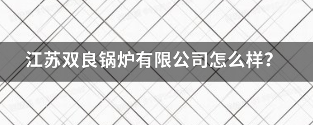 江苏双良锅炉有限公司怎么样？