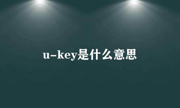 u-key是什么意思