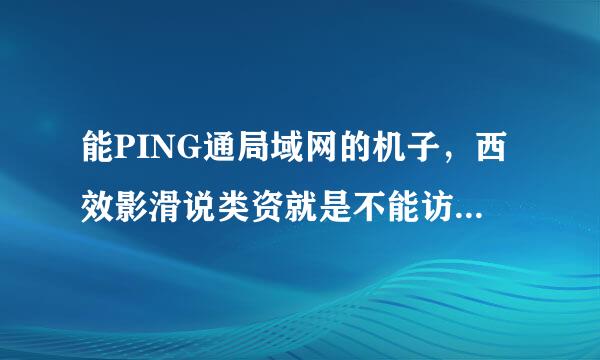 能PING通局域网的机子，西效影滑说类资就是不能访问共享的文件夹