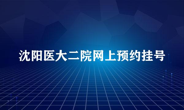 沈阳医大二院网上预约挂号