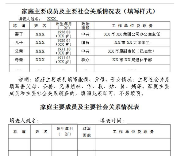 入党主要社会关系包括堂哥吗